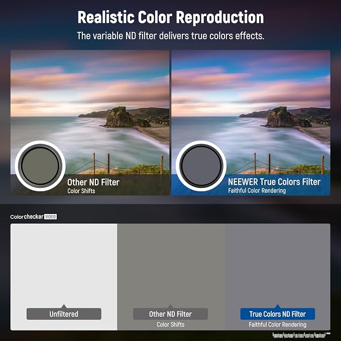 NEEWER 82mm Variable ND Filter, True Color & Hard Stop, 3-11 Stops Adjustable - Image 4