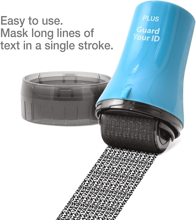 Guard Your ID Wide Advanced Roller 2.0 Identity Theft Prevention Security Stamp Turquoise