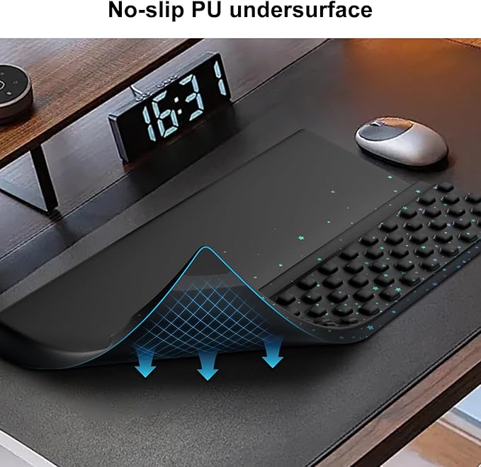 Computer Keyboard Stand with Wrist Rest,Comfy Ergonomic Tilted Keyboard Holder,Keyboard Tray Support for Office Home (Blue Starry Sky)