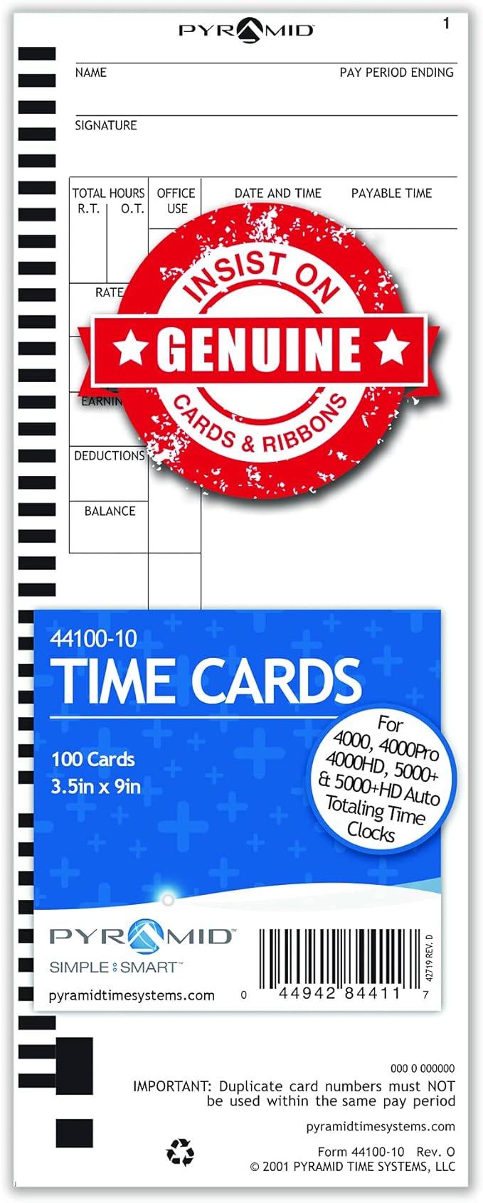 Pyramid Time Systems, 44100-10PK5, 4000ProK and 5000 Series Time Clocks from - Image 2