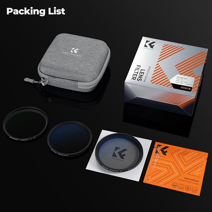 K&F Concept 40.5mm UV/CPL/ND2-400 Lens Filters Kit-18 Multi-Layer Coatings - Image 7
