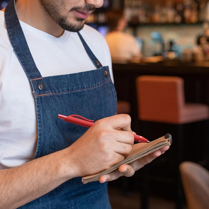 108 Pack Red Pens - Bulk Pens 1.0mm Medium Point Ballpoint Pens Smooth Writing No Bleed Retractable Red Ink Pen