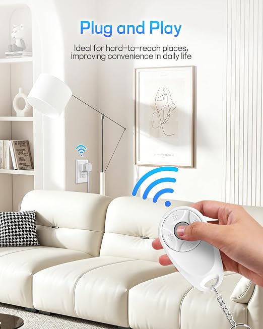 Greencycle Remote Control Outlet, 2 Wireless Light Switches and 2 Outlet Plugs - Image 2