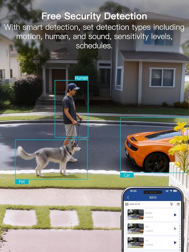 VIMTAG 4MP Security Camera Outdoor, 2.4G/5G Cameras - Image 8