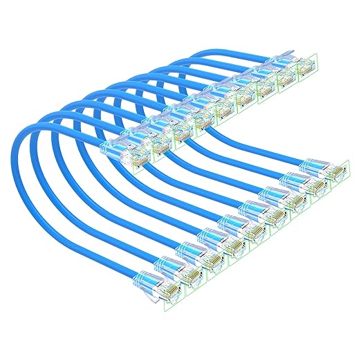 Cat 6 Patch Cables 20 feet, Slim Cat6a Ethernet Patch Cable 10Gbps 550Mhz by Unknown