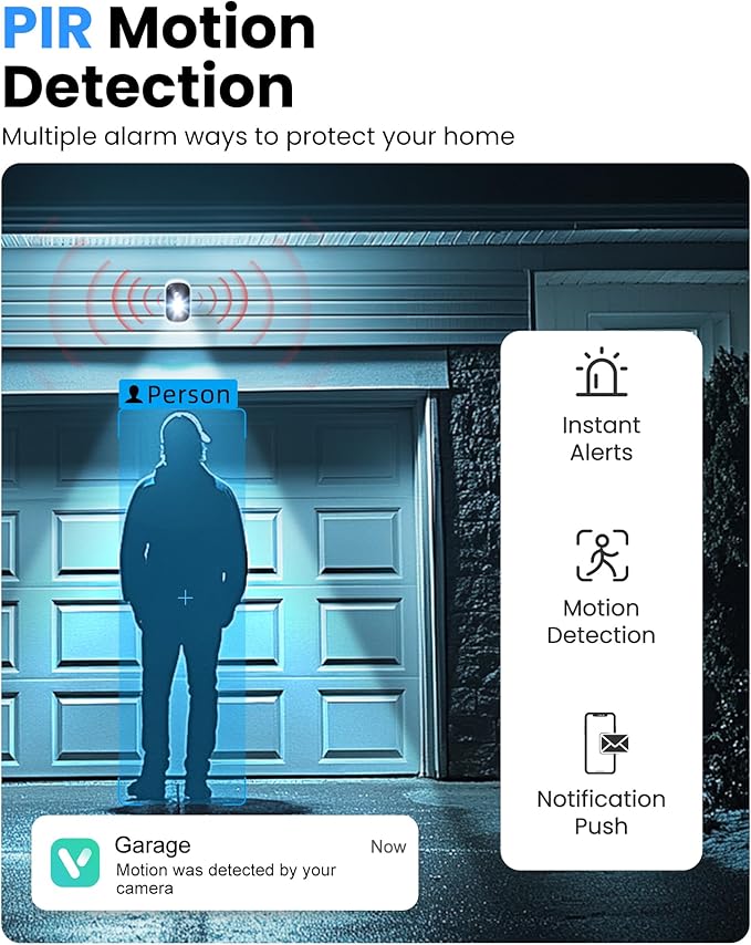 Outdoor Security Camera Wireless, 2K Battery Powered WiFi Cameras - Image 4