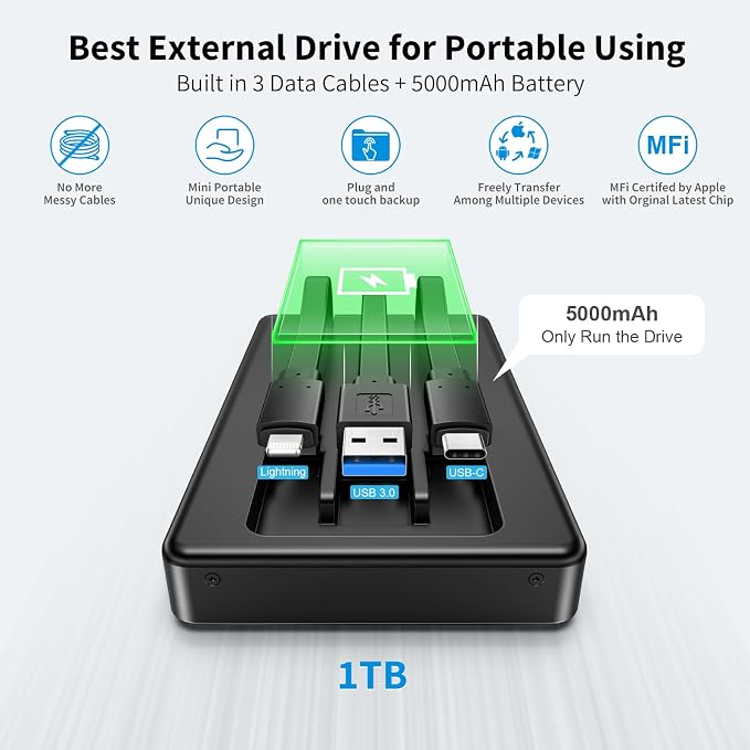 ySky 1TB Portable External Hard Drive - Image 3