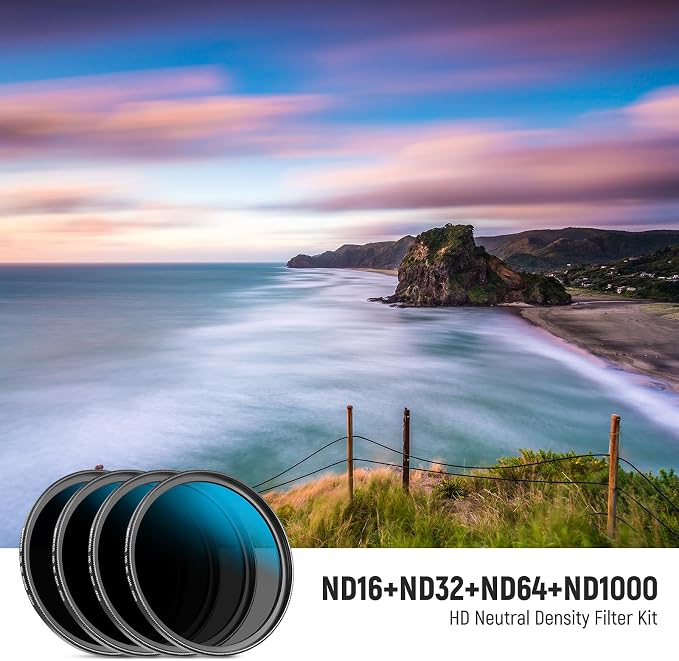 Neewer 49mm ND Lens Filter Set, ND16/ND32/ND64/ND1000, Lens Cleaning Pen - Image 2