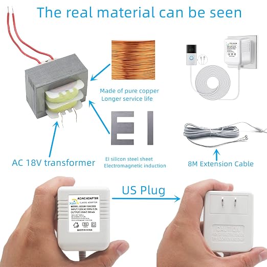 XZGm18V500MA doorbell Power Adapter, Video doorbell Special Power Transformer - Image 5