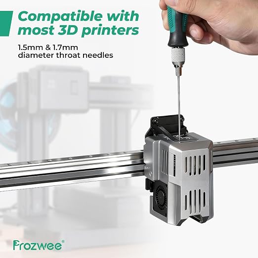 3D Printer Nozzle Cleaning Kit, 1.5mm & 1.7mm Extra-Long Stainless Steel Throat - Image 5