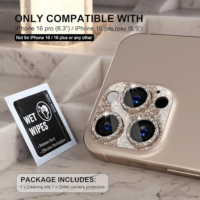 Choiche Compatible for iPhone 16 Pro/iPhone 16 Pro Max Camera Lens Protector - Image 2