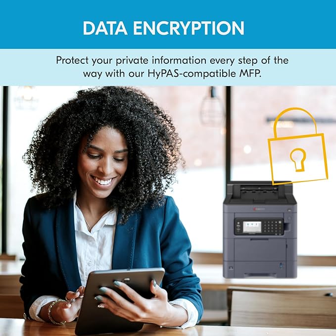 KYOCERA TASKalfa PA4500ci Color Laser Printer 47 ppm, 1200 dpi, Gigabit Ethernet & HyPAS Capable, 4.3 inch Touchscreen Panel, 650 Sheet Capacity