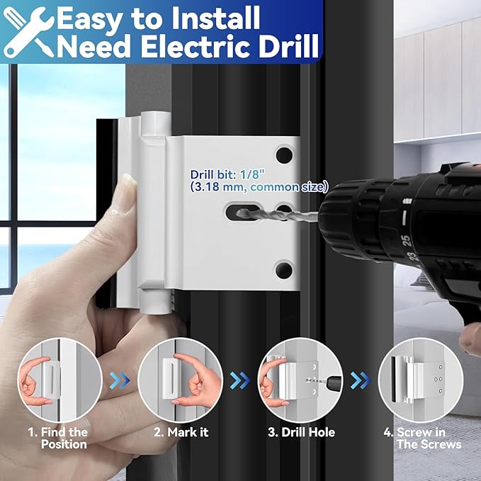2Pack Door Reinforcement Lock Withstands 800lbs of Force - Image 3