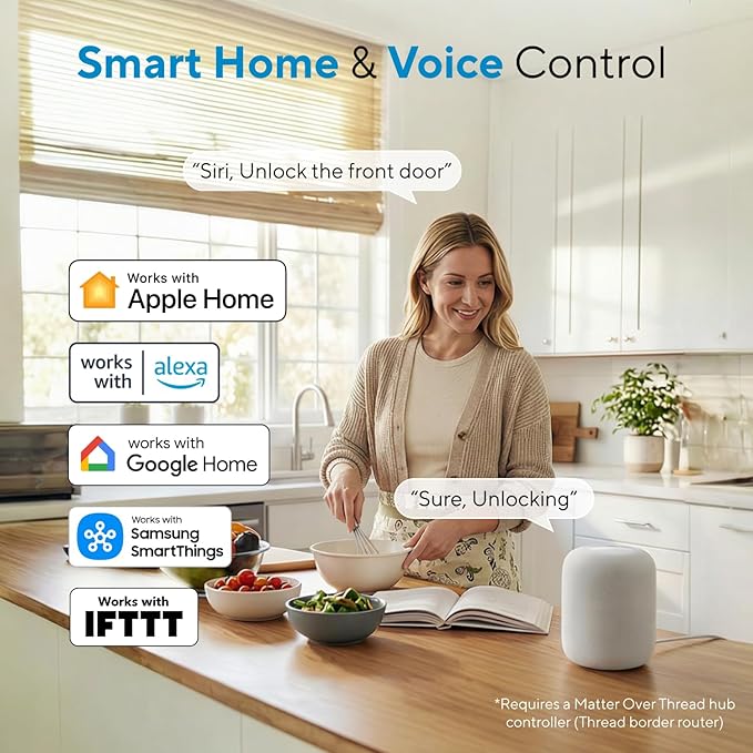 ULTRALOQ Bolt SE Smart Lock, Built-in Wi-Fi, Matter Over Thread, Works - Image 4