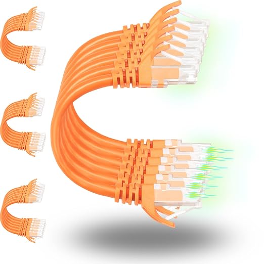 Rapink Patch Cables Cat6 0.5ft, Ethernet Patch Cable 10G Support, Cat 6 Patch by Rapink