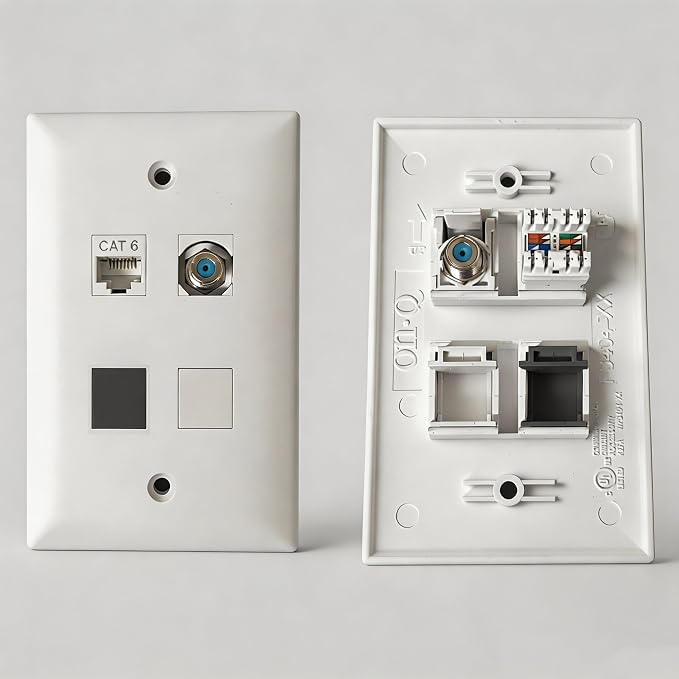 Jadaol 20-Pack Blank Keystone Jack Inserts, Keystone Port Dust Covers, Filler - Image 5