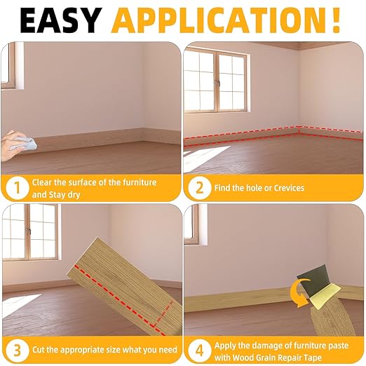 GSCIT Club Oak Wallpaper, 15.7 inch X 15ft Self Adhesive Wood Grain Repair Tape Patch for Tables, Chairs, Baseboards, Doors, Windows, Floors, Handicraft DIY.