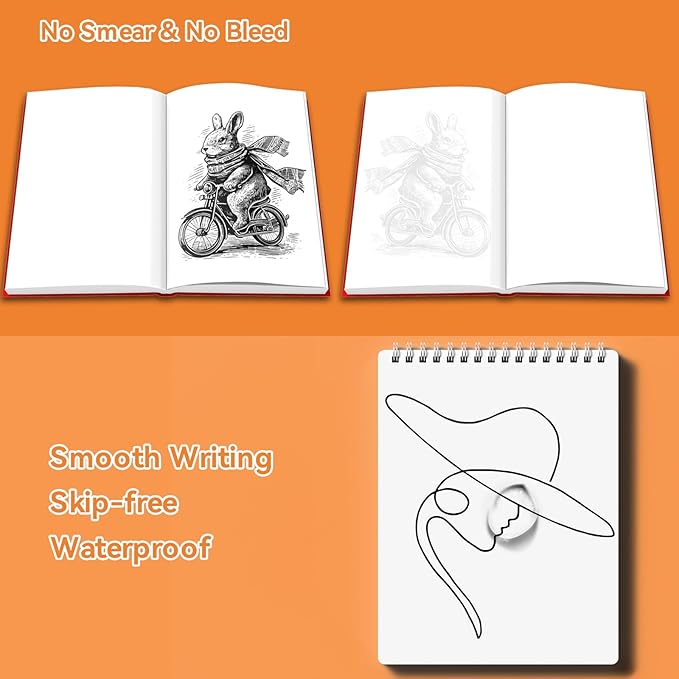 12+1 Fineliner Drawing Art Pens, Black Waterproof Pigment Ink Set for Artists, Sketching, Manga, Watercolor, Calligraphy, and Detail Outlining Archival Quality Inking Markers