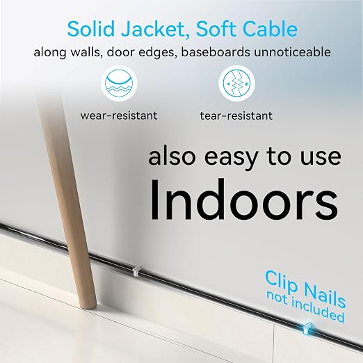 Cat6a Ethernet Cable Slim 50ft Outdoor&Indoor, 28AWG Pure Copper Cat6 Internet - Image 3
