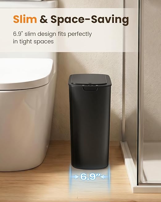 Cesun Motion Sensor Trash Can, 5 Gallon Automatic Bathroom Garbage Can - Image 3