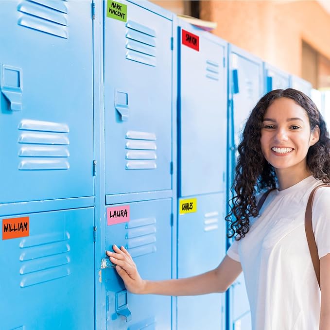 99 Pcs Magnetic Dry Erase Labels Reusable Name Magnets for Classroom Whiteboard 3 Sizes Colored Magnetic Blank Cards for Office Home Kitchen Fridge(Bright Colors)