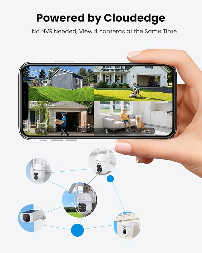 VIZIUUY Solar Security Cameras Wireless Outdoor, 2 Pack 3MP Security Cameras - Image 6
