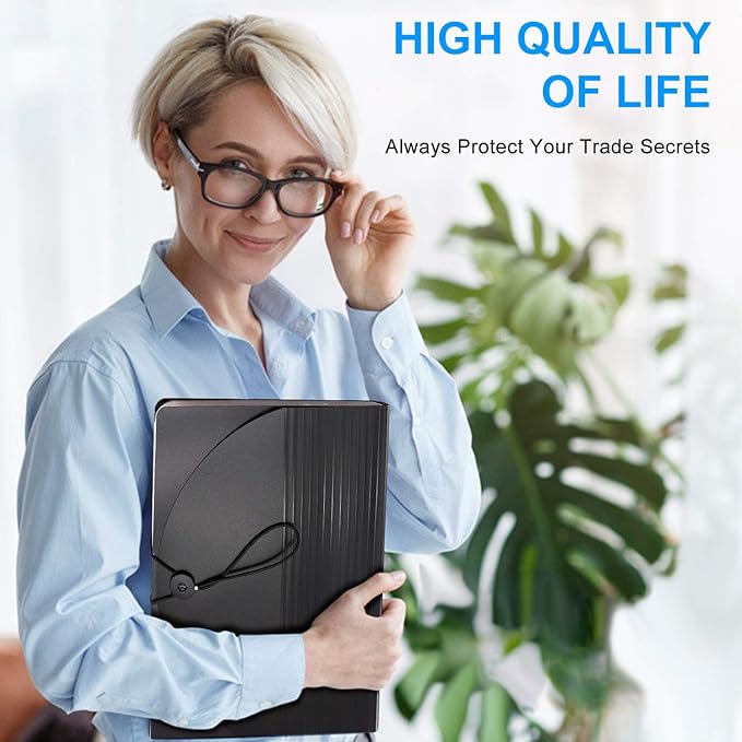 2 Pack Expanding File Folder with Blank Label, 12 Pocket Accordian File Organizer Document Storage Organizer, Desktop Accordion Folders File Keeper A4 Letter Size for Home School Office