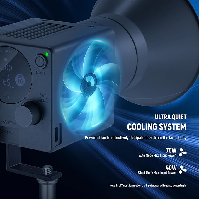 NEEWER HS60C Pro 60W Portable RGB LED Video Light, APP DMX/Panel Control/Custom - Image 6