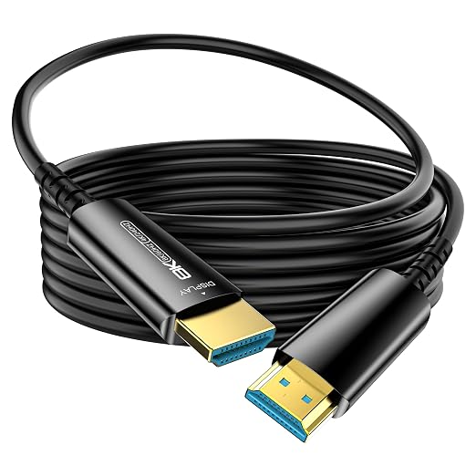 Fiber Optic Extra Long HDMI Cable 115 FT, 8K Thin HDMI 2.1Cord 48Gbps Ultra by DGHUMEN