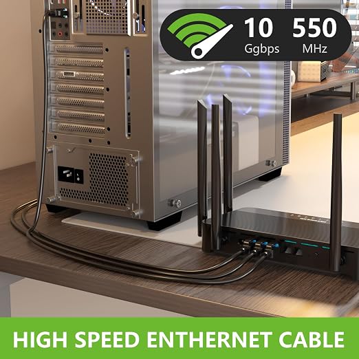 Aqerrow Cat6 Ethernet Cable 50FT, Outdoor Direct Burial Cat 6 Cable 24AWG High - Image 2