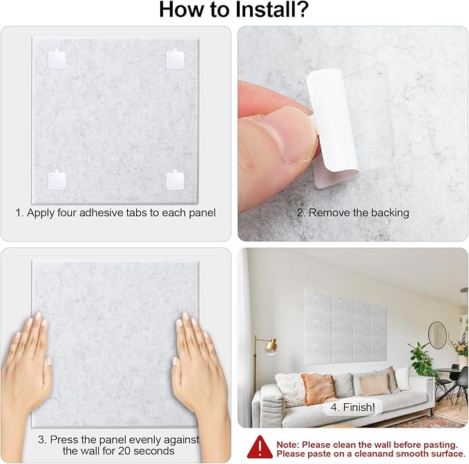 Large Cork Board for Walls 47" x 35" 12 Pack Black Bulletin Boards Felt Wall Tiles with Safe Removable Adhesive Corkboards for Office Home,Grey