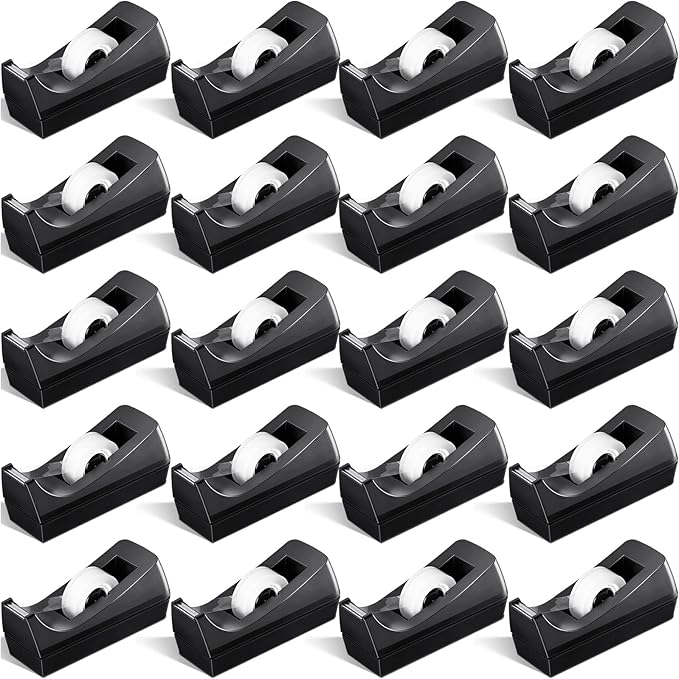 20 Pack Desktop Tape Dispenser Tape Roll Non Skid Base Tape Dispensers for Office Home School (Tape Not Included)