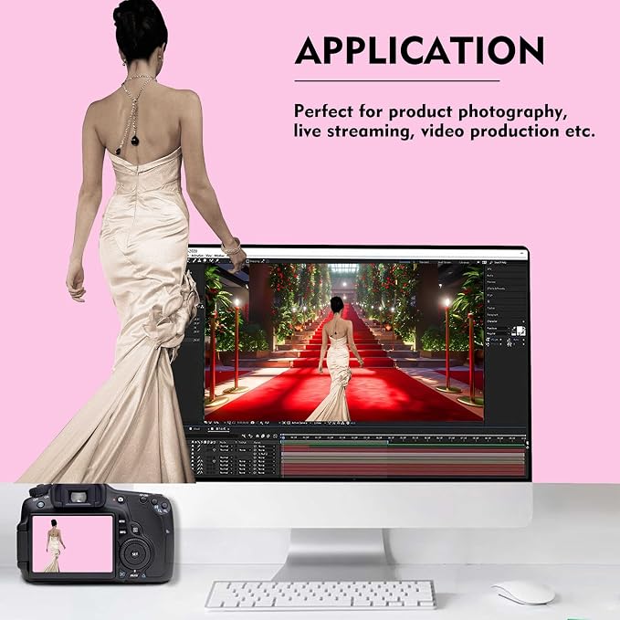 Pink Photography Backdrops, Photo Booth Video Shooting Photo Backdrop, Portrait - Image 3