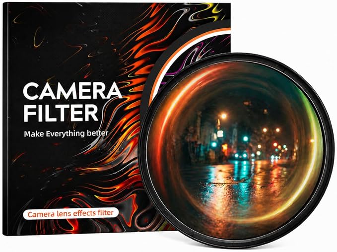 Camera Vortex Effect Filter, 77MM Prism Film Special Effects Glass Lens by BesvaloOfficial
