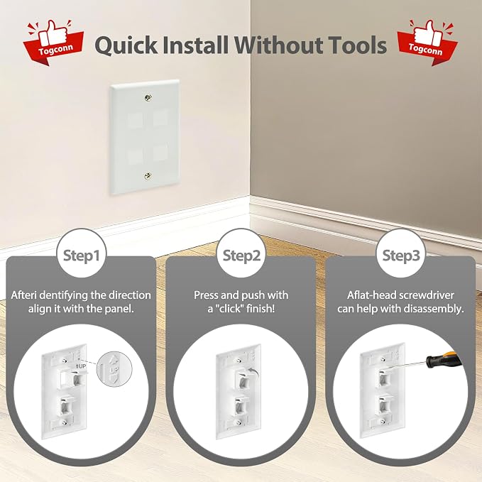 50-Pack Blank Keystone Jack Insert - Image 5