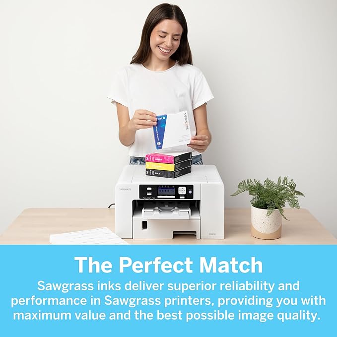 Sawgrass SubliJet UHD Sublimation Ink Cartridge - Cyan - High-Performance Ink SG500 SG1000 Sublimation Printers - Long-Lasting, High-Viscosity Gel Ink for Vibrant, Crisp Prints