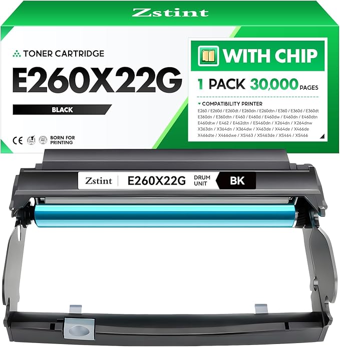 E260X22G Imaging Unit (Not Toner) High Yield Replacement for Lexmark E260X22G Drum Unit Compatible with E260 E360 E460 E462 E260d E260dn E260dt E260dtn E360d E360dn E460d E460dw E462dtn Laser Printer