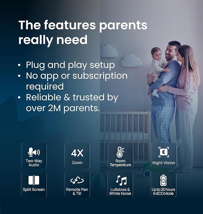 Babysense PRO Full HD 5.5" Split Screen Baby Monitor - Image 8