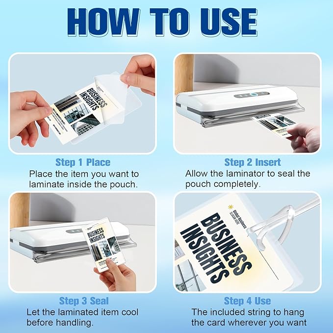 100 Pieces 7 Mil 2 1/2" x 4 1/4" Luggage Tag Laminating Pouches with Slot Hole Thermal Laminate Pouch Tags Kit Resealable for Work Permits Pass Cards Student ID Cards (100, 7 Mil)