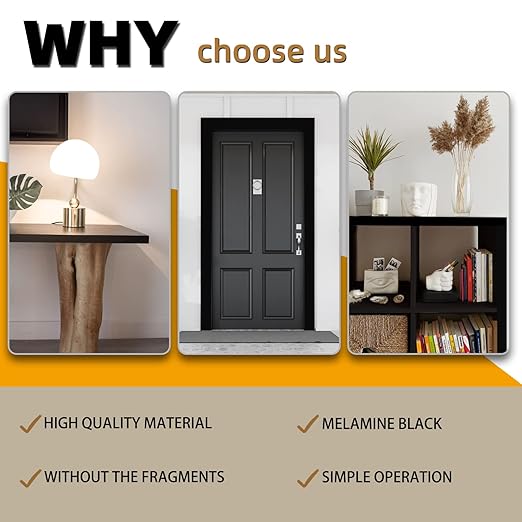 GSCIT Club Black Edge Banding, 3/4 inch x 25ft Melamine Edge Banding with Hot Melt Adhesive Pre-glued Edge Banding Flexible Edging for Plywood Cabinet Furniture