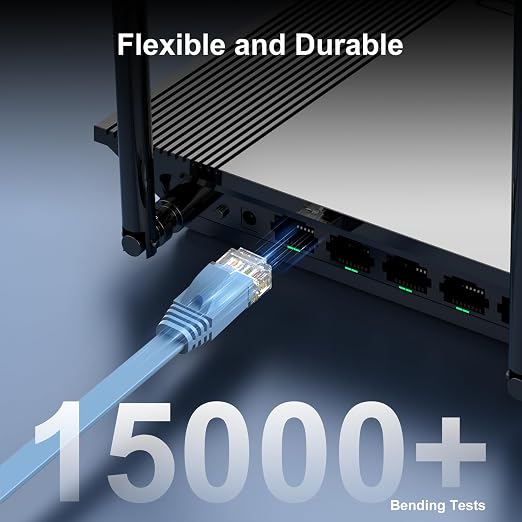Cat 6 Ethernet Cable 7ft Flat Internet Network Cables - Image 6