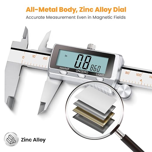 HARDELL Digital Caliper 12 Inch, Rechargeable All Metal Electronic Micrometer - Image 5