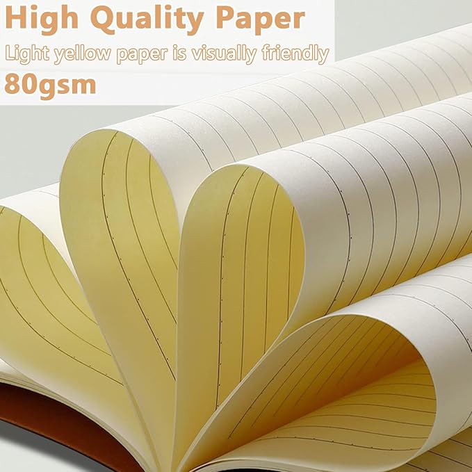 30 Pack Kraft Notebook Lined A5 Soft Cover Kraft Notebooks Journals Writing Diary Subject Notebooks 30 Sheets 60 Pages for Traveler Journal School Office Supplies