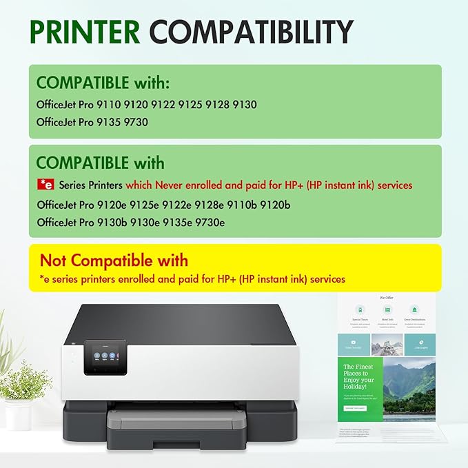 936XL 936 Ink Cartridges Combo Pack: Replacement for HP 936e Ink 936XL Black and 936 Color Combo Pack for HP OfficeJet Pro 9125e 9120e 9730e 9130 9135e 9122e 9128e 9110b 9120b 9130b 9130e Printer