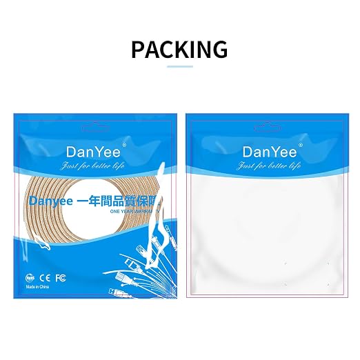 DanYee Cat 8 Ethernet Cable, Nylon Braided 33ft CAT8 High Speed Professional - Image 5