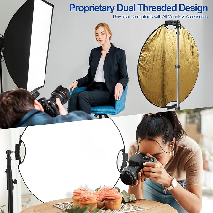 WELLMAKING 32 Inch Reflector Photography, Collapsible Light Reflector - Image 3