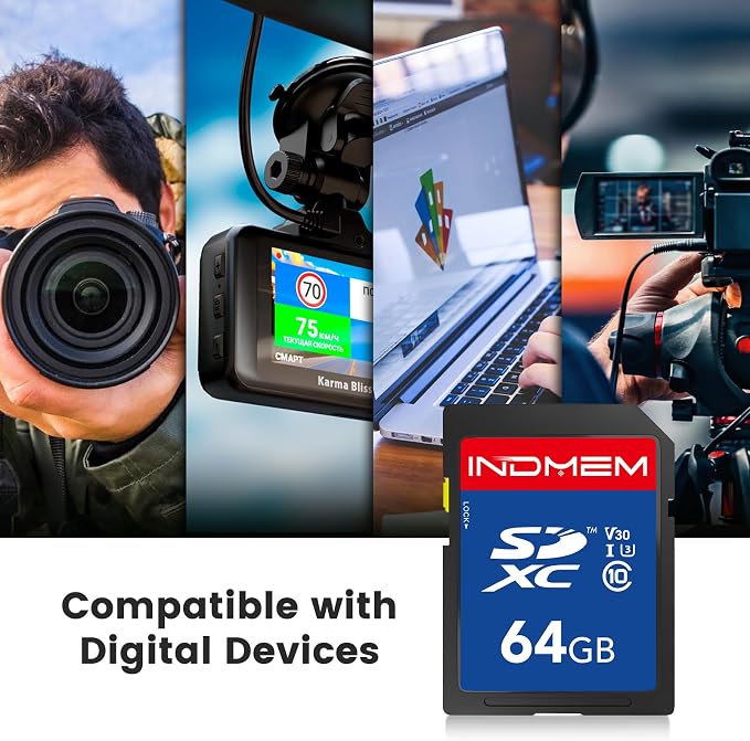 64GB SD Card 3Pack, High Speed up to 90M/S, C10/U3/V30, SDXC UHS-I Memory Cards - Image 4
