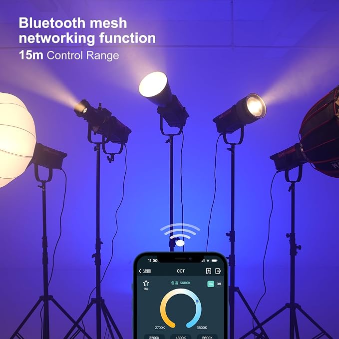 GVM 300W Video Light Kit with Lantern Softbox, SD300B AIO Photography Light - Image 5