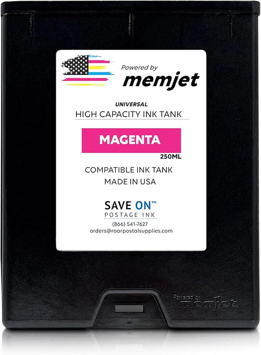 Quadient Memjet M5K250-N Compatible High Capacity Magenta Printer Ink Tank (250ml) - Printer Ink Cartridge for Mach Series Quadient & Hasler Printers - Fade-Resistant Replacement Inkjet Printer Ink