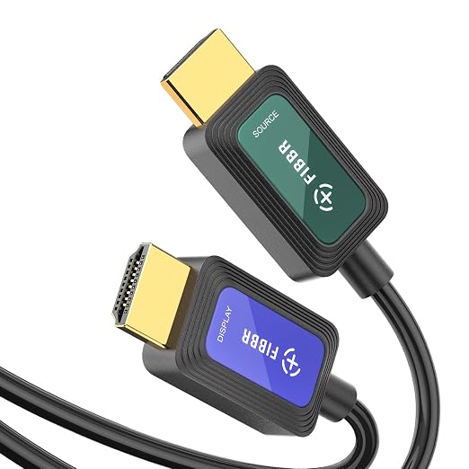 Fiber Optic HDMI Cable 65 ft 2.1 8K 48Gbps High Speed Supports 8K@60Hz 4K@120Hz by FibbrOfficial